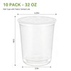 10 Pack 32 OZ Deli Cups with Fabric Vented Lids,