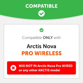 WC Freeze Nova Pro Wireless - Cooling Gel Earpads for Arctis Nova Pro Wireless ONLY (Doesn’t Fit Other Models), Made by Wicked Cushions, Improved Durability, Thickness & Sound Isolation | Emerald Tide
