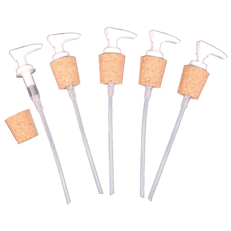 Creative Hobbies® White Pump Dispenser Has Cork Stopper for Easy