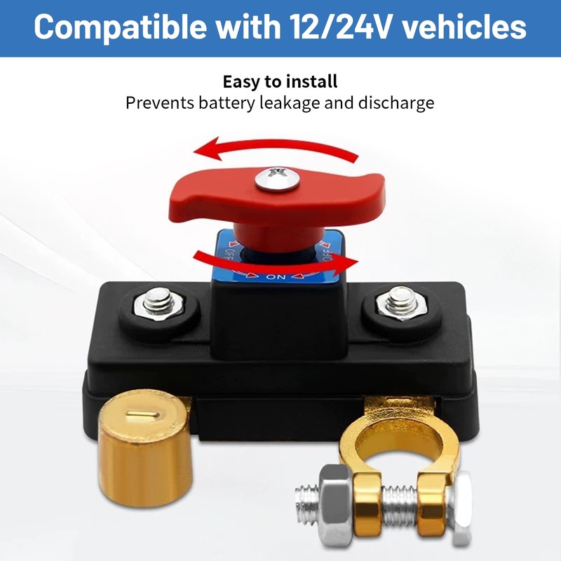 2Pcs Car Battery Cut Off Switch, Car Battery Power Cut