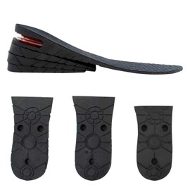 TRIXES Height Increasing Insoles - 3 Layer Heel Lift - Insole Insert for Men’s Shoes - Comfortable Heel Orthotic Insoles - Adjustable Arch Support -Heel Pads