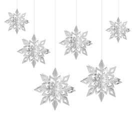 Christmas Ornament, Snowflake, Snowflake, 3D 3D, Snowflake, Decoration, Decorative, Cute Decoration, Christmas Tree, Christmas New Year, Ornaments, String Included, Store Decoration, Party Supplies,