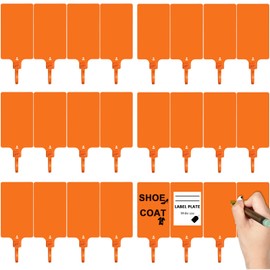 Youyole 200 Pieces Plastic Tags Waterproof Plastic Seal Shipping Tags Logistics Use Big Sign Tie Large Label Tie 250 mm Total Length (Orange, 2.28 x 3.94 Inches)