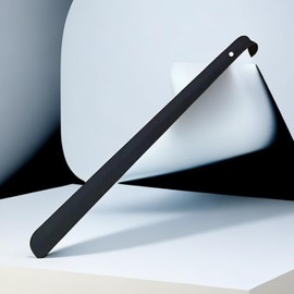 SUNUNICO Long Handled Metal Shoe Horn - Heavy Duty (16.5-inch - 42cm), Stainless Steel Shoehorn Men, Women and Seniors