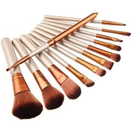Catiblue 12-Piece Brown Makeup Brush Set
