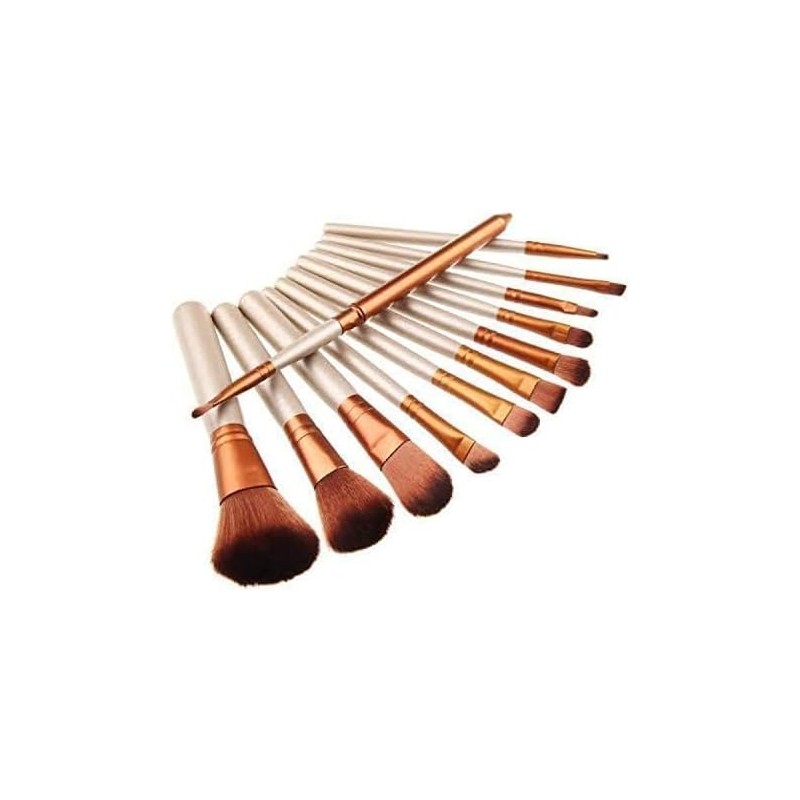 Catiblue 12-Piece Brown Makeup Brush Set