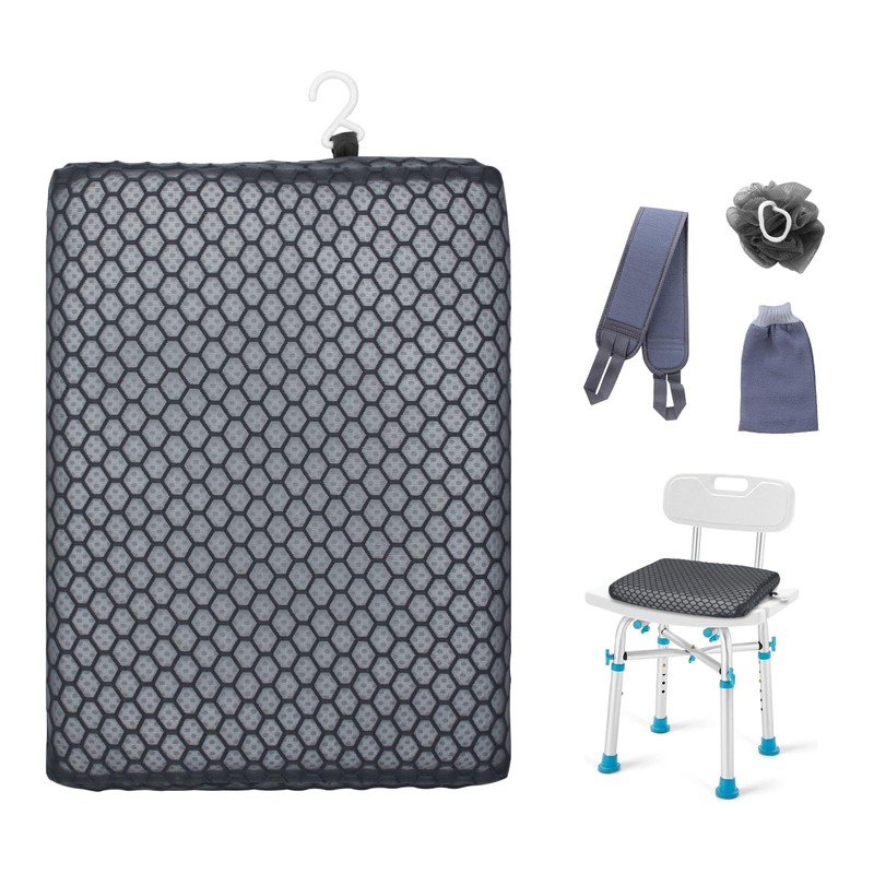 Anycosy Shower Seat Cushion Waterproof,Bathtub Cushion for Transfer Benches,Slip-Resistant 3D