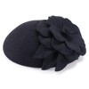 Lawliet Autumn Winter Beret Hat Flower Wool Fascinator Hat Gatsby