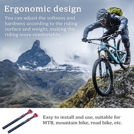 MTB Bike Suspension Seatpost Aluminum Alloy Bicycle Damping Seat Post Shock Absorber Seat Tube 27.2mm for Mountain Road Bike
