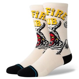 Stance Crew Socks - Hellfire, Vintage white