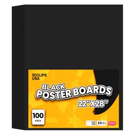 Poster Board, Black Poster Paper 22x28, Black Poster Board, Poster Board Bulk, Large Poster Board, School Supplies, 100 Pack