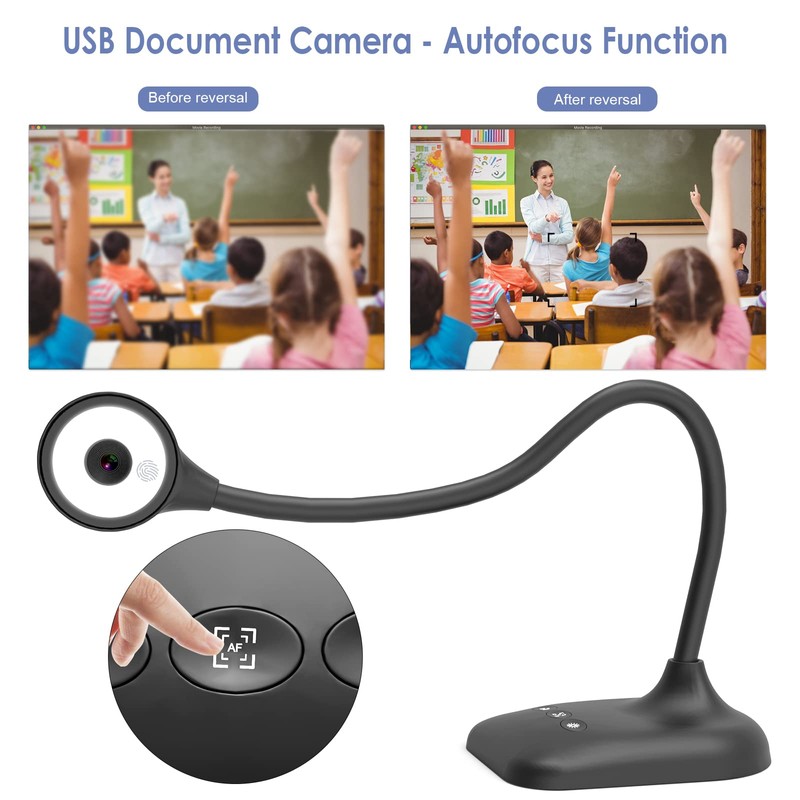 PAKOTOO USB Document Camera for Teachers, Webcam/Doc Camera for Classroom