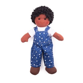 Bigjigs Toys Leon Rag Doll (Small) - My First Dolly, Plush Soft Dolls, Baby Toys For Girls & Boys, Ragdoll Suitable From Birth, Swap Ragdolls Clothes & Outfits, For 1 Year Olds +, Size 28cm