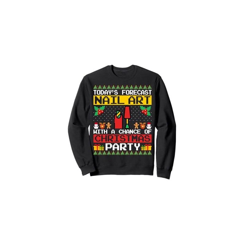 Nail Art Xmas Party Nail Technician Manicurist Christmas Sweatshirt