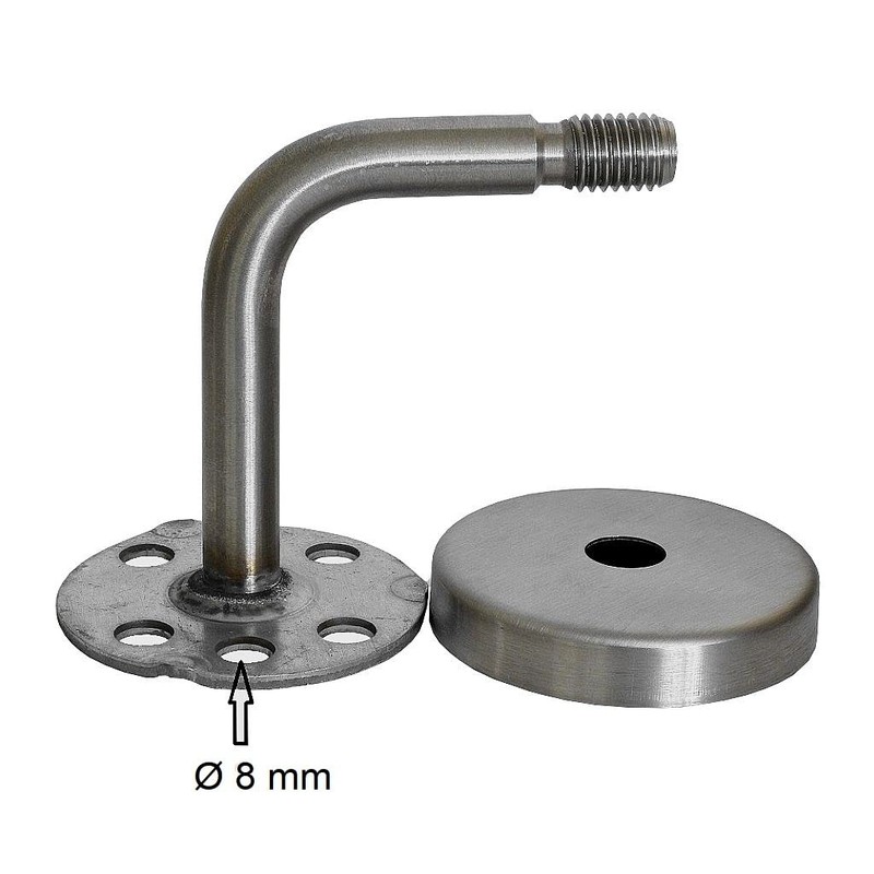 Oak Railing Handrail Set Kit with Angled Holder Various End