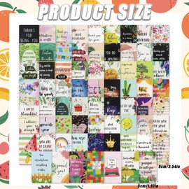 60Pcs Unique Inspirational Cards, Positive Appreciation Cards, Motivational Kindness Mini Note Card, Encouragement Thank You Card, Positive Affirmation Gifts for Employees, Students, Coworkers