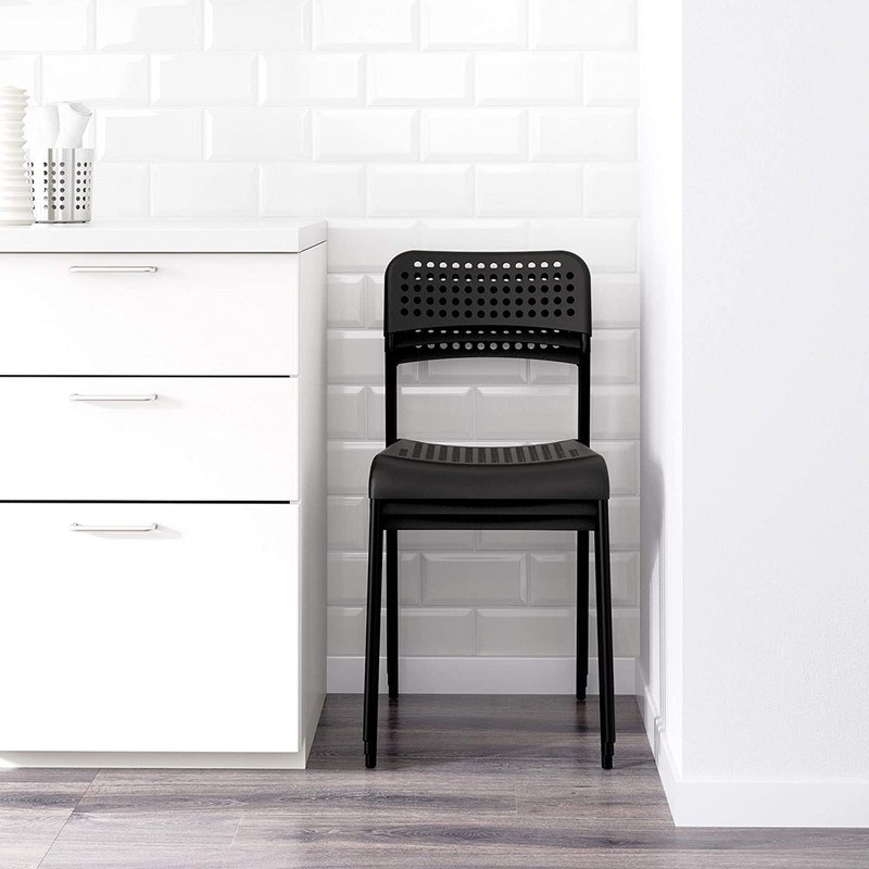 Ikea ADDE Chair, Black,(Pack of 2)