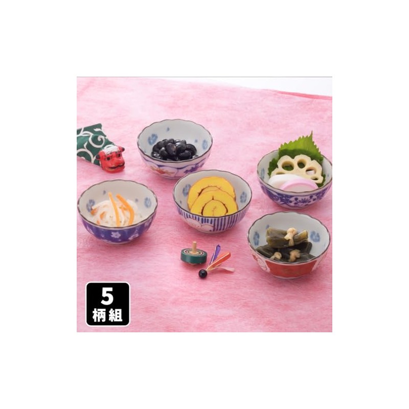 Saikaitoki Small Bowl, Japanese Tableware, Cutlery, Hasamiyaki, New Year Set,