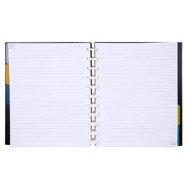 Talia Discbound Notebooks, Planner, Customizable, (Black, Letter (8.5in x 11in))