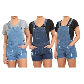 Girls Kids Denim Dungaree Short Length Pinafore Jumpsuit Play Suit UK Size 8Yrs to 14Years (10-11 Years, Mid Wash)