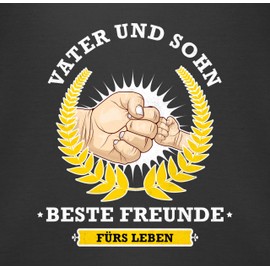 Shirtracer - Baby gifts for birth - father and son - best friends for life - baby bodysuit long-sleeved, 2 Black, 6-12 Monate