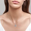 YIFSIY Butterfly Opal Necklace for Women 925 Sterling Silver Blue