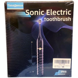 Seapeoa Sonic Electric Toothbrush Equipped with 10 Brush Heads and Travel Case