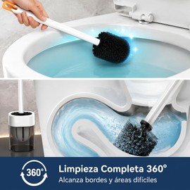 Cepillo para Inodoro BEBK FECT006 Pack de 2 Cerdas 360° Negro