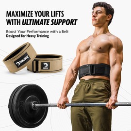 DMoose Auto Locking Weight Training Belt, Provides Lumbar Support & Stability 4" Nylon Squat Belts for Men with Adjustable Buckle, Gym Belt for Women Weight Lifting