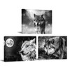 iLOOKLiKE 3 Pieces Wild Animal Wall Art Black and White