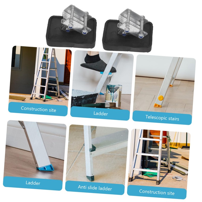 ORFOFE 2pcs Ladder Foot Pads Non- Rubber Cover for Ladder