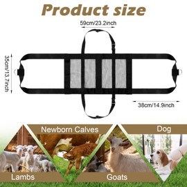 mekueeex Calf Sling for Weighing Animals - Calf Scale Hanging Weight Scale Sling with Adjustable Straps for Weighing Calves Lambs Goats Baby Alpacas Newborn Livestock Dogs