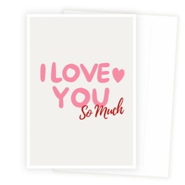 Stella & Soul Postcard with Envelope I Love You, Romantic Love Message for Birthday, Anniversary, Valentine's Day for Him and Her, Lover, Girlfriend, Wife
