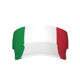 Italy Flag Visor Hats for Women & Men, Sport Empty Top Baseball Cap for Outdoor Tennis Golf Running