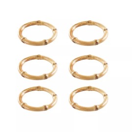 Unbranded 6/12/18/30 Pcs-Bamboo Table Napkin Rings Party Restaurant Hotel Serviette-buck - 6Pcs