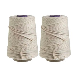Regency Wraps RW091 Regency Natural Cooking Twine 1/2 Cone 500ft 2 Pk, 2-Pack, Off White