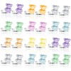 Solsew 24 Pcs Mini Resin Bear Hair Clips Hairpin for Sprouts Rave Music Festival Holiday Party Supplies Funny Costume Barrette Headwear Hair Accessories Party Headwear Pin(Bears Style)