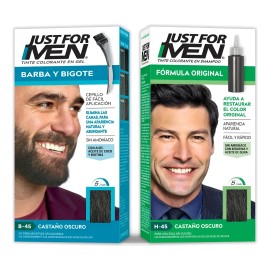 Tintes Just For Men Kit Castaño Oscuro Para Cabello Y Barba Castaño Oscuro