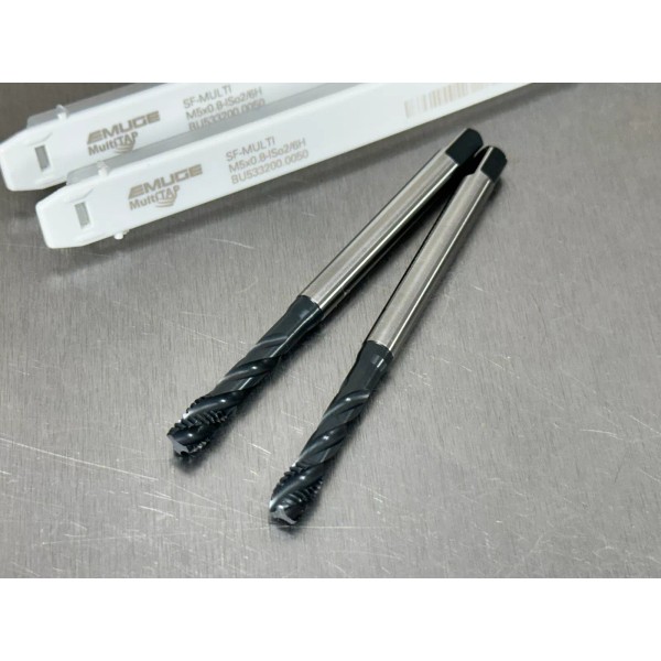 Emuge (2) Emuge M5x0.8 Tap Spiral Flute 6H Metric, 3FL,