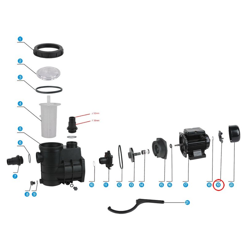 SunSun Replacement part for swimming pool pump fan, 220 W
