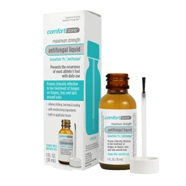 Comfort Zone Tolnaftate 1% Anti Fungal Liquid Solution, Soothes Itching, & Burning, Easy Application, Non-Oily Formula, Tolnaftate 1% for Daily Use on Fingers, Toes & Around Nails, 1 FL OZ, 30ml