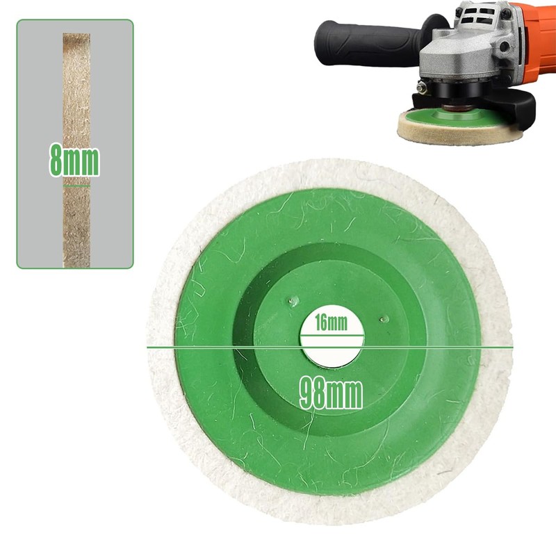 AIMALL 10 PCS Wool Buffing Wheels for Angle Grinder, 3.86x0.63x0.31