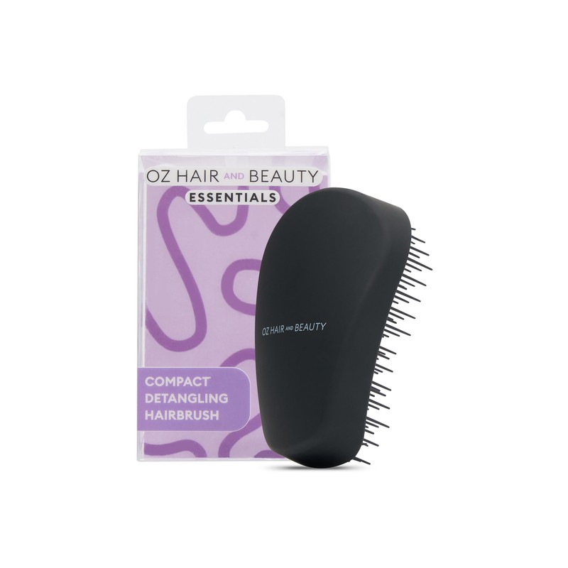 Oz Essentials Compact Detangling Hairbrush - Black