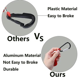 8M0092850 Boat Kill Switch Lanyard Alloy Clip Compatible with Mercruiser Marine Emergency Tether Safety Connector Cord 54 Inch/137cm Long - Replacement for 15920Q54 823037A09 Red 1Pcs