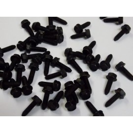 Online Auto Supply 50 6-1.0 X 20mm HEX WASHER HEAD BLACK FLANGE BOLTS GM 11503800