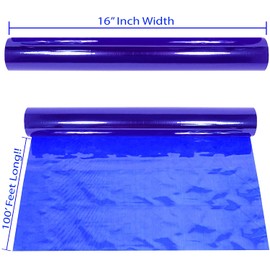 Cellophane Wrap Roll Royal Blue | 100’ Ft Long X 16” in. Wide | 2.3 Mil Thick Transparent Royal Blue | Gifts, Baskets, Treats Cellophane Wrapping Paper | Colorful Cello Décor, Decorations |by Anapoliz