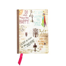 Arpan 11x8cm Pocket Notebook Ruled with Marker Ribbon, Organizer & Journal Non Dated Notebook, Life Inspirational Slogans Art Cover (11x8cm - Pack of 12)