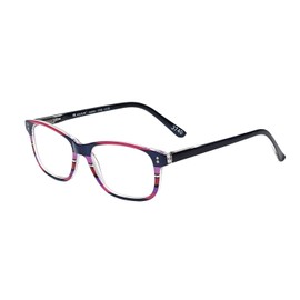 SAV Eyewear Women's Vk Couture Rectangular Reading Glasses, Pink Stripe, 35 mm + 2