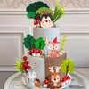 Woodland Animals - Decoración para tartas con zorro, ardilla, erizo,