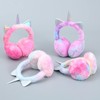 CHUANGLI Winter Unicorn Earmuffs, Cute Cartoon Earmuff Rainbow Ear Warmers